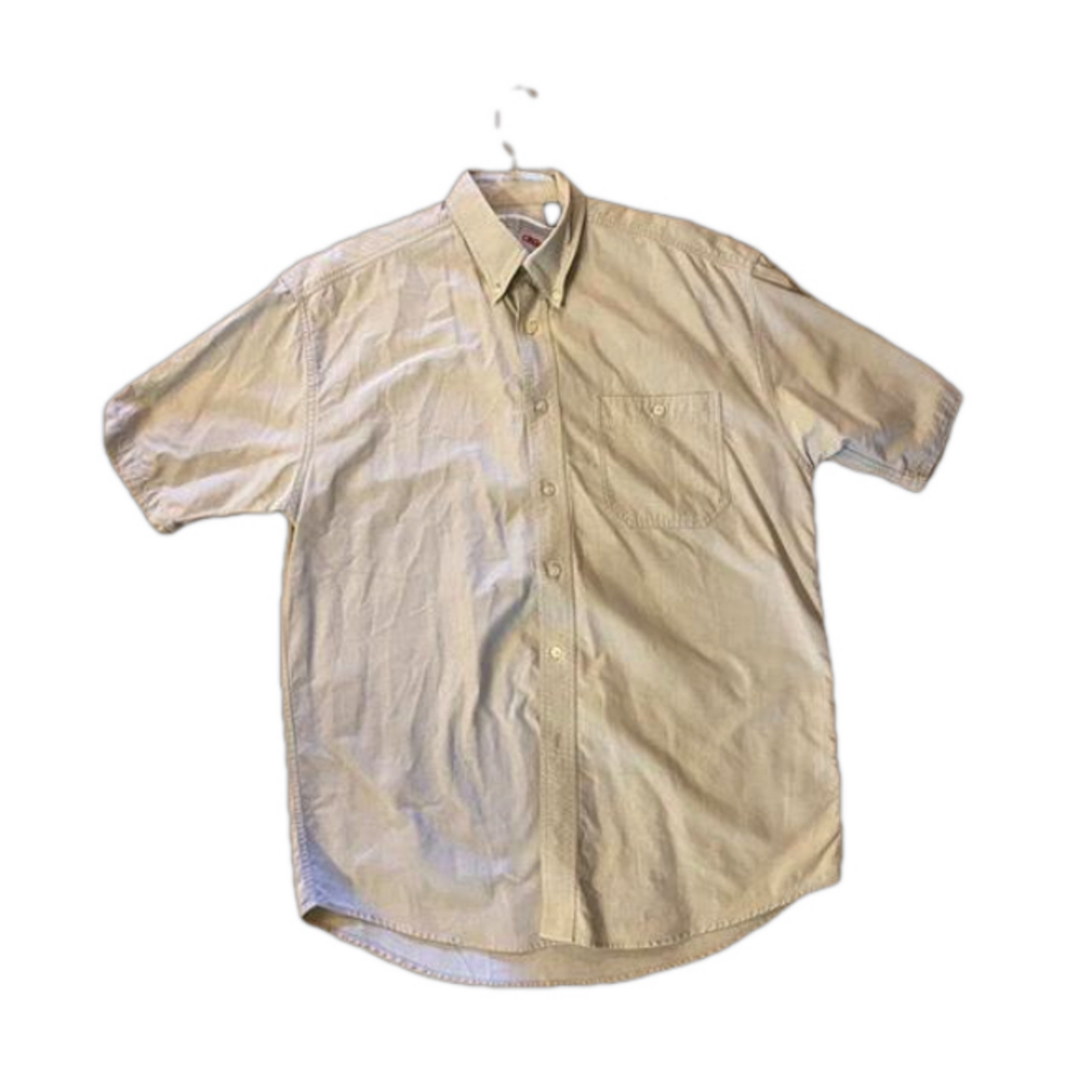 Harvie & Crosbie Short Sleeve Oxford Button Down Cotton Shirt - Medium Light Blu